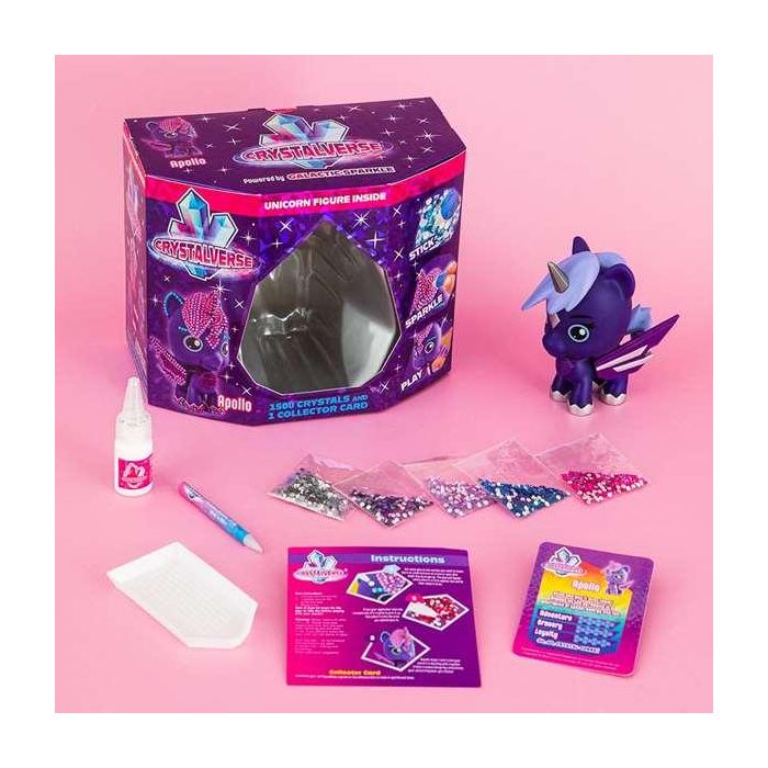 Bandai Unicornio Crystalverse Classic para Cristalizar, Incluye 1500 Cristales, Pegamento, Aplicador y Manual, Surtidos Edad 6+ 9