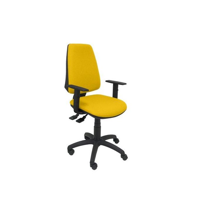 Silla Piqueras Y Crespo Elche S Brazos Regulables Mecanismo Sincro De Doble Maneta Gran Confortabilidad Regulable En Altura Ruedas De Nylon Asiento Y Respaldo Tapizado Bali Amarillo