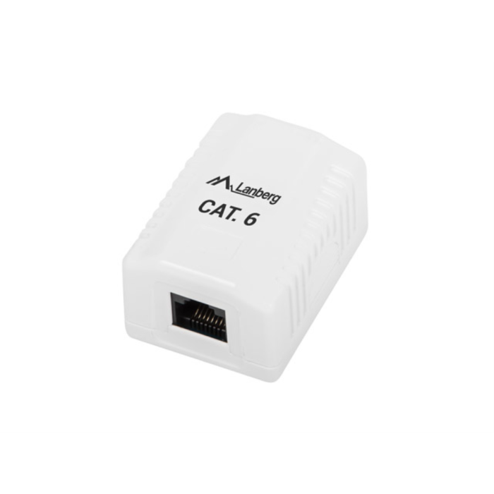 LANBERG OU6-0001-W Caja de Tomacorriente RJ-45 Blanco
