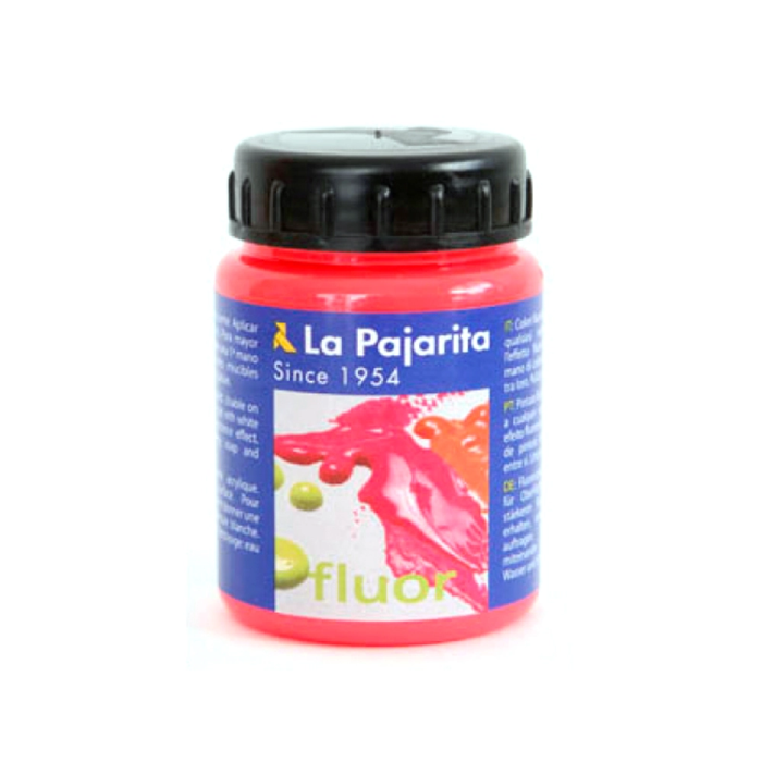 La Pajarita Pintura Acrílica Rojo Amapola Fluorescente F-03 75ml 1