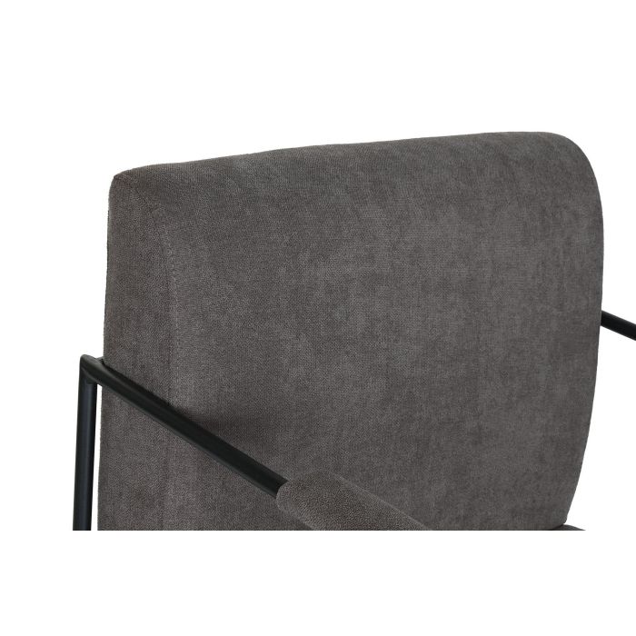 DKD Home Decor Butaca Moderno Gris Poliéster y Metal 69.5 x 76 x 64 cm 3