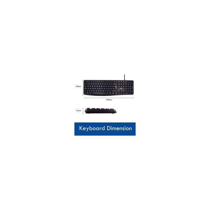 Ewent EW3000 Kit Teclado + Ratón USB, Silencioso para Hogar y Oficina, Diseño QWERTY ES, Resistente a Salpicaduras 2