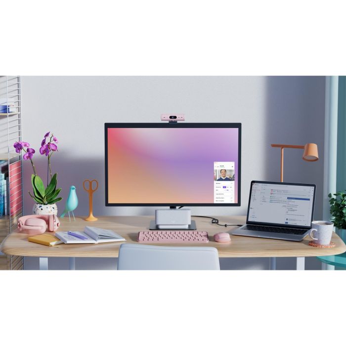 Logitech Webcam Brio 500 Rosa Full HD 1080p, 4 MP, Zoom Digital 4x, Enfoque Automático, USB-C 13