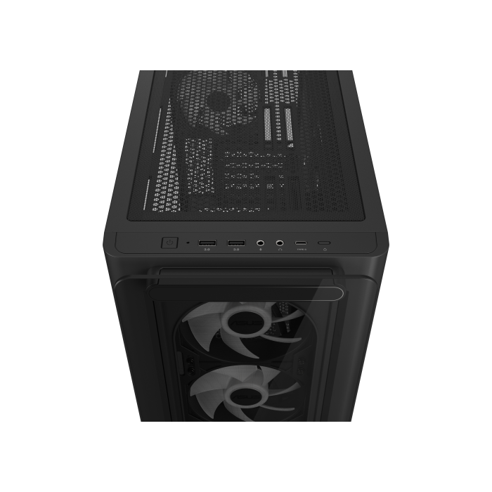 Asus A23 PLUS TG ARGB Negro - Torre PC, micro ATX/Mini-ITX, 3x120mm Ventiladores, Vidrio Templado, RGB, Ref. 90DC00K0-B19010 11