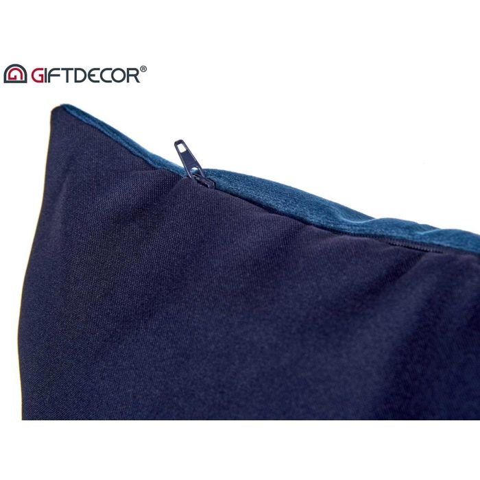 Cojín de Terciopelo Azul 60x60 cm - Giftdecor (4 Unidades) 4 Cojín de Terciopelo Azul 60x60 cm - Giftdecor (4 Unidades) 4