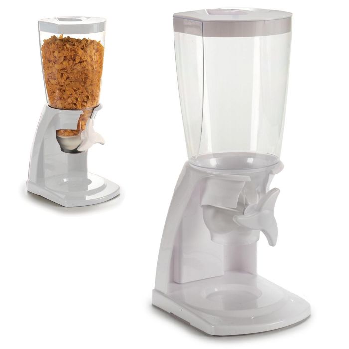 Dispensador de Cereales Kinvara Blanco 4,5L - 16x40x20 cm (6 Unidades) 1