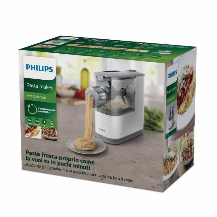 PHILIPS HR2345 / 19 Máquina para hacer pasta - 4 formas - 450g - blanco 5 PHILIPS HR2345 / 19 Máquina para hacer pasta - 4 formas - 450g - blanco 5