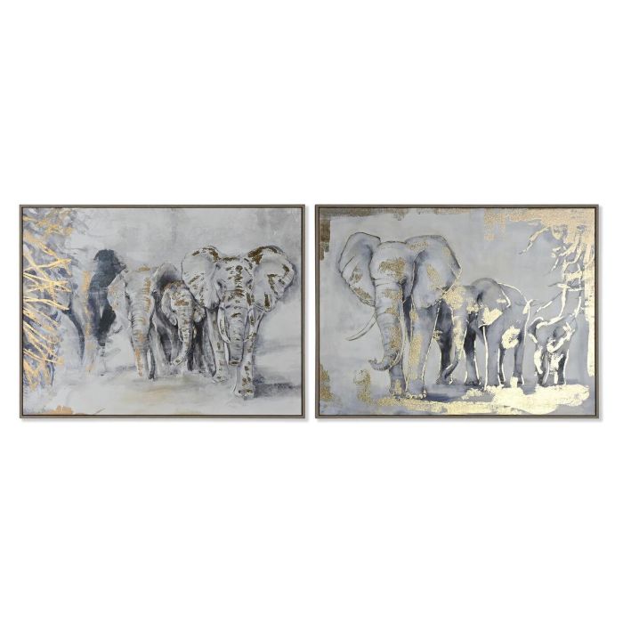 Cuadro Home ESPRIT Elefante Colonial 100 x 4 x 75 cm (2 Unidades) Cuadro Home ESPRIT Elefante Colonial 100 x 4 x 75 cm (2 Unidades)