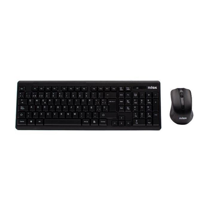 Nilox Combo Teclado + Ratón Inalámbrico Negro Nilox Combo Teclado + Ratón Inalámbrico Negro