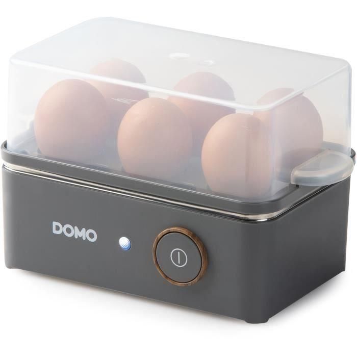 Domo DO9283EK DOM5411397170453 Cocedor de Huevos Eléctrico 400W para 6 Huevos Gris