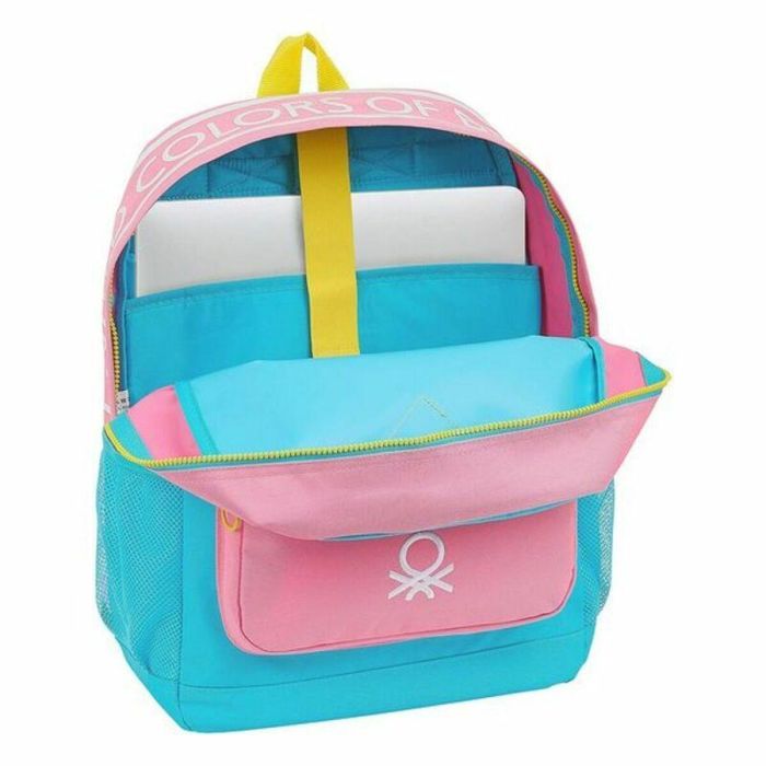 Mochila para Portátil Benetton Color Block 15,6'' Amarillo Rosa Turquesa 1 Mochila para Portátil Benetton Color Block 15,6'' Amarillo Rosa Turquesa 1