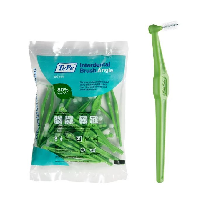 Tepe Angle Interdental Brushes 0,8 green 25 Piezas Tepe Angle Interdental Brushes 0,8 green 25 Piezas