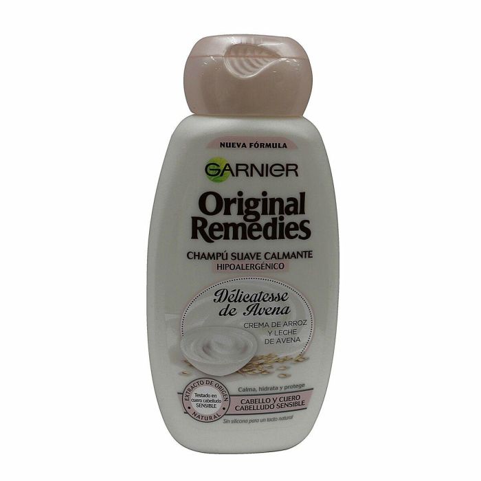Garnier Original Remedies Champú Delicatesse Suave e Hidratante Avena y Leche de Arroz Cabello y Cuero Cabelludo Sensible 250ml 0 Garnier Original Remedies Champú Delicatesse Suave e Hidratante Avena y Leche de Arroz Cabello y Cuero Cabelludo Sensible 250ml 0