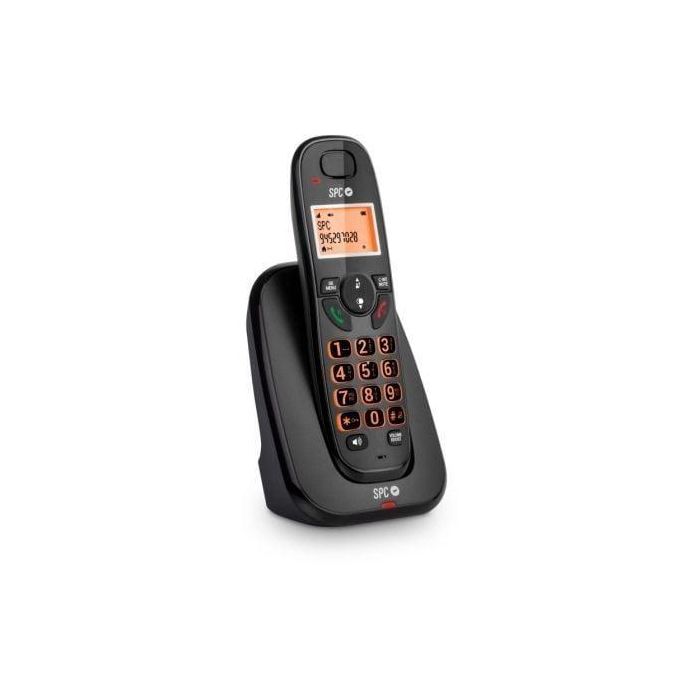 SPC 7331N Teléfono Inalámbrico Kairo Negro con Pantalla y Teclado Iluminados, Manos Libres, Bloqueo de Llamadas e Identificador 0 SPC 7331N Teléfono Inalámbrico Kairo Negro con Pantalla y Teclado Iluminados, Manos Libres, Bloqueo de Llamadas e Identificador 0