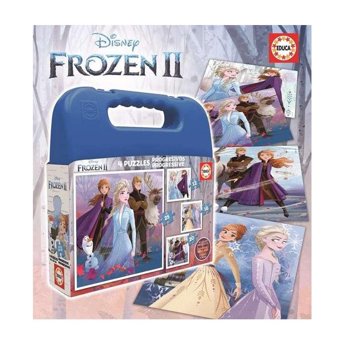 Puzzles progresivos 12-16-20-25 piezas frozen ii en maletin 6 Puzzles progresivos 12-16-20-25 piezas frozen ii en maletin 6