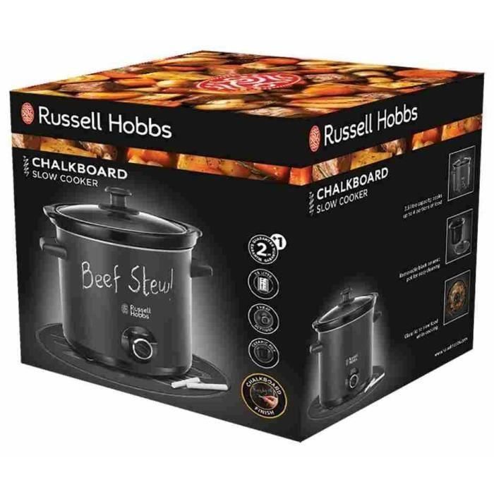 Russell Hobbs Olla de Cocción Lenta Chalkboard 3,5L - 24180-56, Ideal para Carnes, Estofados y Salsas 1 Russell Hobbs Olla de Cocción Lenta Chalkboard 3,5L - 24180-56, Ideal para Carnes, Estofados y Salsas 1