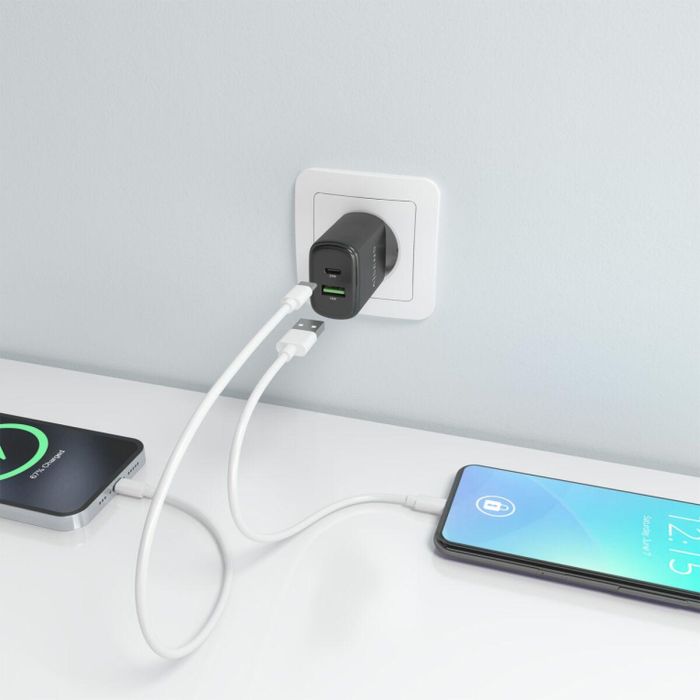 AISENS - CARGADOR 25W, 1xUSB-C PD3.0, 1xUSB-A QC3.0, NEGRO 2 AISENS - CARGADOR 25W, 1xUSB-C PD3.0, 1xUSB-A QC3.0, NEGRO 2