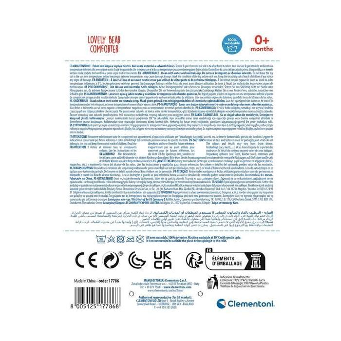 Clementoni Mantita Doudou Dulce Osito Portachupete 18x25x6cm 6