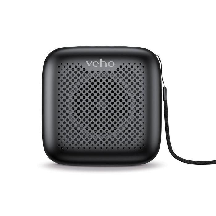 Veho MZ-4 Altavoz Portátil Inalámbrico Compacto y Potente 5W con TWS, Micrófono, Batería 24h y Correa
