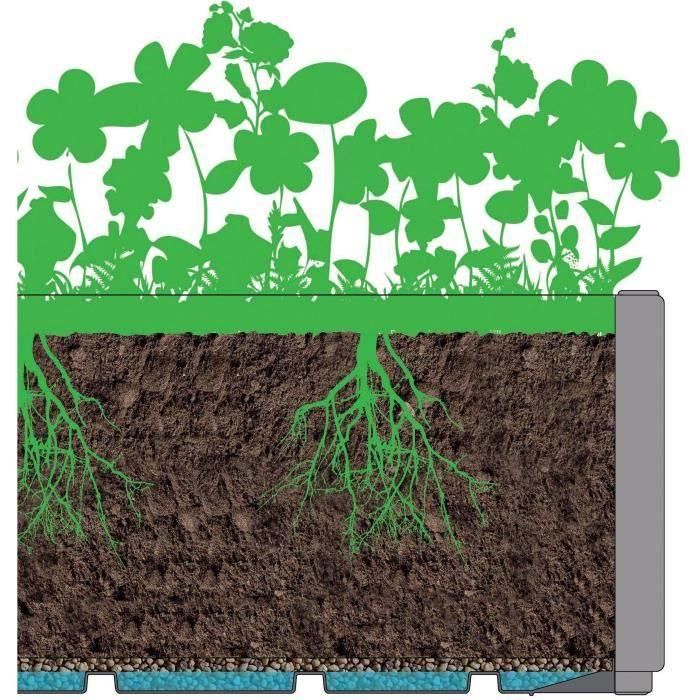 Jardinera Ethica rectangular 80 cm con enrejado verde 4 Jardinera Ethica rectangular 80 cm con enrejado verde 4