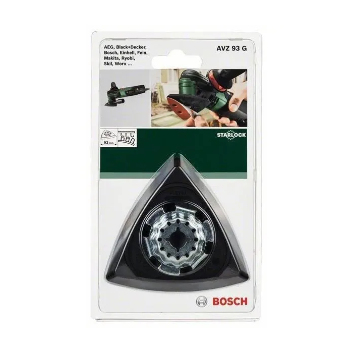 Bosch AVZ 93 G Placa de Lijado Delta Starlock para Herramientas Multifunción, Accesorio con Fijación Rápida, Hecho en Suiza 1 Bosch AVZ 93 G Placa de Lijado Delta Starlock para Herramientas Multifunción, Accesorio con Fijación Rápida, Hecho en Suiza 1