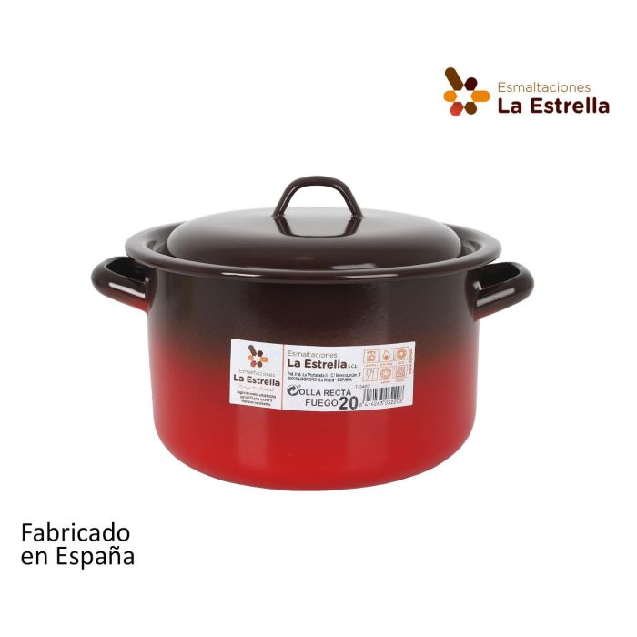 Olla Recta Fuego 20 cm 3.5L con Tapa - La Estrella (6 Unidades) Olla Recta Fuego 20 cm 3.5L con Tapa - La Estrella (6 Unidades)