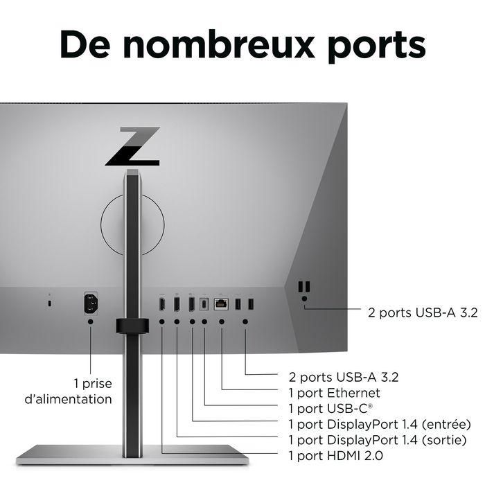 HP Z24m G3 Monitor 23.8" QHD (2560x1440) IPS 5ms, USB-C DisplayPort HDMI, Webcam 5MP y Altavoces, Plata 17 HP Z24m G3 Monitor 23.8" QHD (2560x1440) IPS 5ms, USB-C DisplayPort HDMI, Webcam 5MP y Altavoces, Plata 17