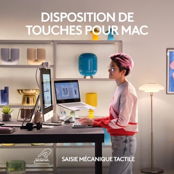 Logitech LOG920010795 Teclado Inalámbrico MX Mechanical Mini para Mac Gris Pala 1