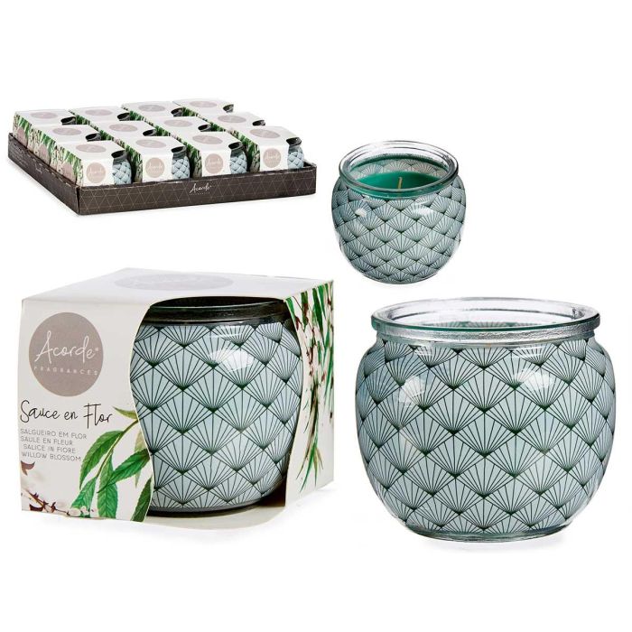 Vela Tarro Cristal Sauce En Flor Acorde 7X6CM (12 Unidades) Vela Tarro Cristal Sauce En Flor Acorde 7X6CM (12 Unidades)