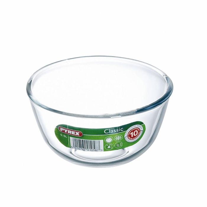 Pyrex Bol para Mezclas Iconic'S Vidrio Borosilicato Transparente 17x17x10 cm Apto Horno Microondas Congelador 1