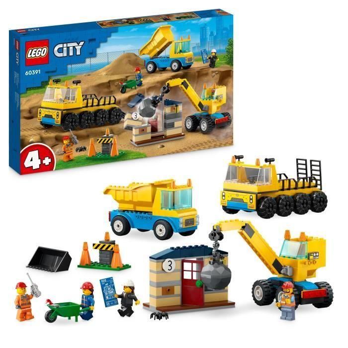 Camiones De Obra Y Grúa Con Bola Lego City 60391 Lego Camiones De Obra Y Grúa Con Bola Lego City 60391 Lego