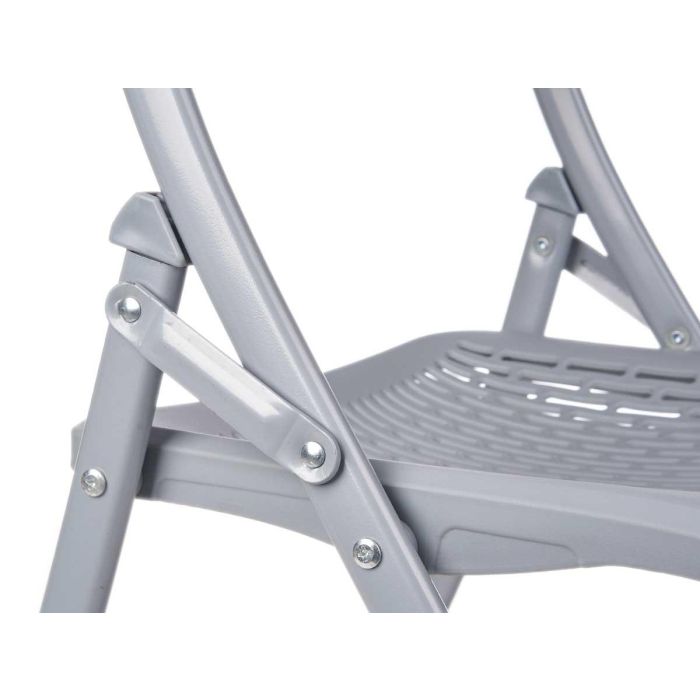 Silla Plegable Gris Giftdecor 108X13CM (4 Unidades) 1 Silla Plegable Gris Giftdecor 108X13CM (4 Unidades) 1