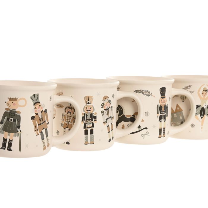 Taza Navidad Fantasia DKD Home Decor Multicolor 9.5 x 9 x 12.5 cm (12 Unidades) 1
