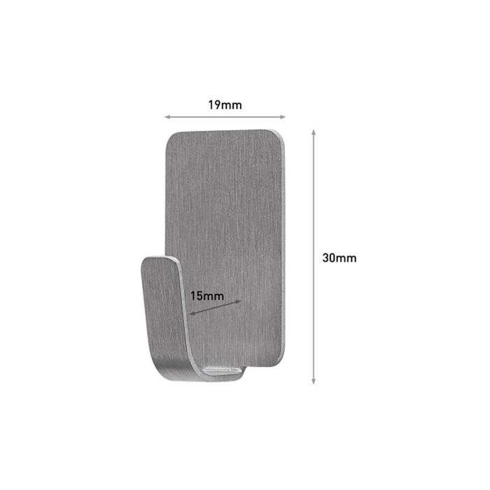 Gancho para colgar 3M Acero Inoxidable 225 g 19 X 30 X 15 MM Plateado (4 Unidades) 1 Gancho para colgar 3M Acero Inoxidable 225 g 19 X 30 X 15 MM Plateado (4 Unidades) 1