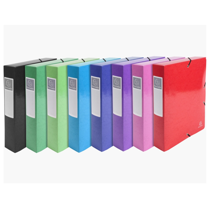 Exacompta Carpeta de proyecto Iderama, cartón lustrado plastificado, DIN A4, lomo 80 mm, colores surtidos 1