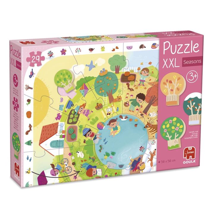 GOULA Puzzle XXL Estaciones del Año, 29 Piezas de Madera Educativo para Niños +3 Años, 1110100764 1