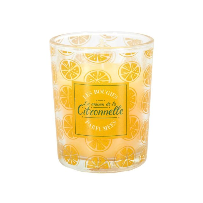 Home Deco Factory Vela Citronela Anti-mosquitos en Recipiente de Vidrio 6,5 cm Altura - 9 Horas de Combustión