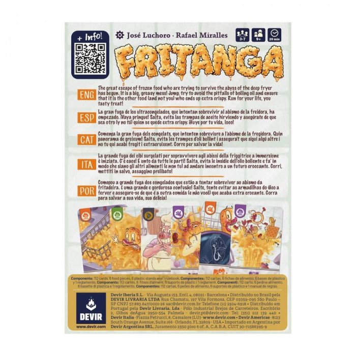 Devir Juego de Mesa Fritanga, Juego de Cartas para 2-7 Jugadores, Temática de Freidora, Modos Todos contra Todos, Contra el Chef y por Equipos 2 Devir Juego de Mesa Fritanga, Juego de Cartas para 2-7 Jugadores, Temática de Freidora, Modos Todos contra Todos, Contra el Chef y por Equipos 2