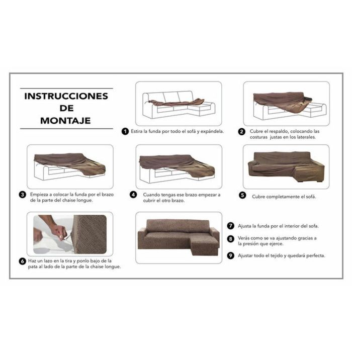 Funda para chaise longue de brazo corto izquierdo Hosteline CAMERON Burdeos 48 x 29 x 14 cm 1 Funda para chaise longue de brazo corto izquierdo Hosteline CAMERON Burdeos 48 x 29 x 14 cm 1
