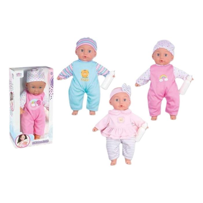 Muñeco bebe 32 cm con 12 sonidos y biberon Muñeco bebe 32 cm con 12 sonidos y biberon