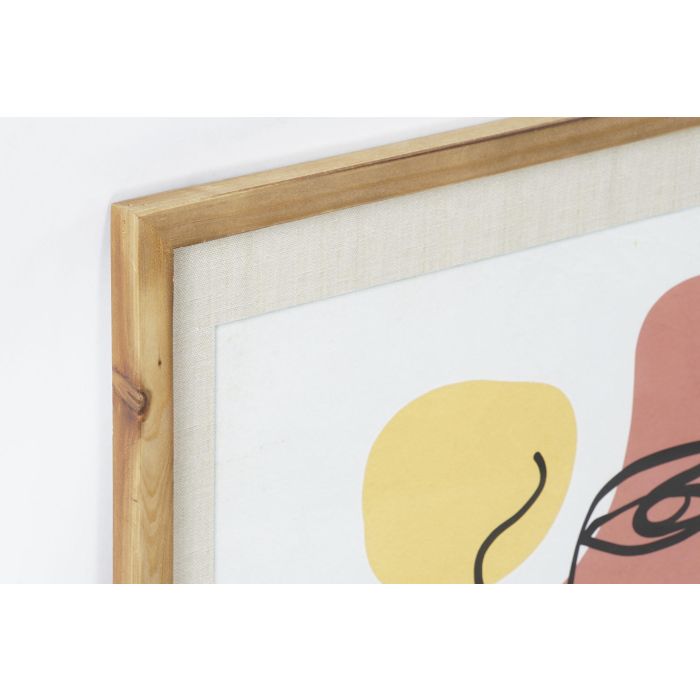 DKD Home Decor Cuadro Scandi Amarillo Granate 2 x 70 x 55 cm (2 Unidades) 1