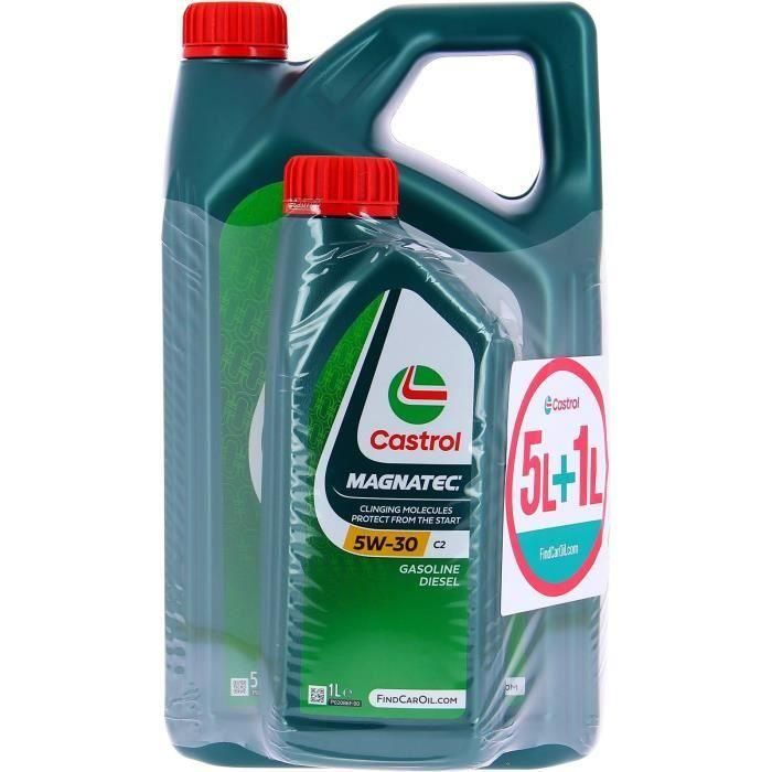 Castrol 057166 - Aceite de Motor Magnatec 5W-30 C2 - Pack 5 Litros + 1 Litro (Total 6L) 1
