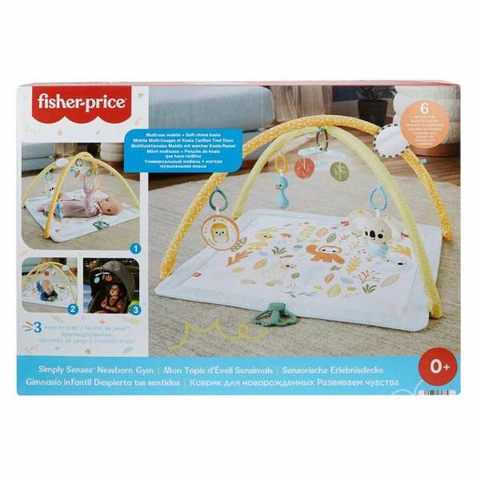 Manta gimnasio animales fisher-price sensimals. con 6 juguetes sensoriales portatiles. 2