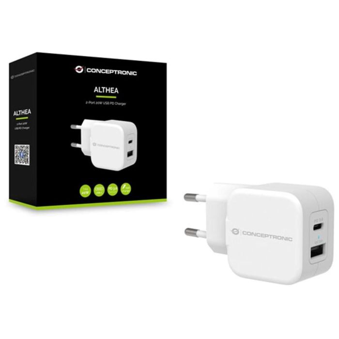 Conceptronic Cargador USB-C PD 20W, Carga Rápida Power Delivery 3.0 para Nintendo Switch, iPad, iPhone, Samsung Galaxy 1 Conceptronic Cargador USB-C PD 20W, Carga Rápida Power Delivery 3.0 para Nintendo Switch, iPad, iPhone, Samsung Galaxy 1