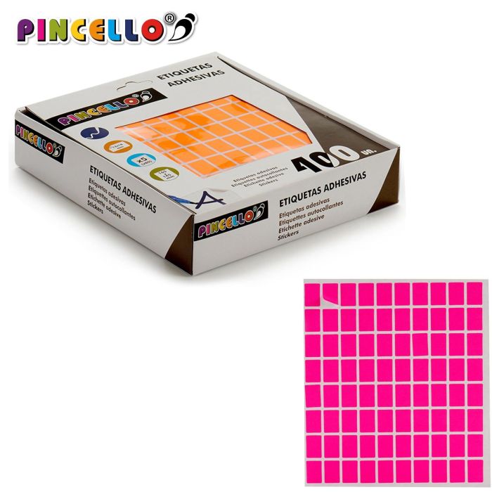Etiquetas Adhesivas Pincello 12x18 mm, Surtidos, 5 Páginas (120 Unidades) 2