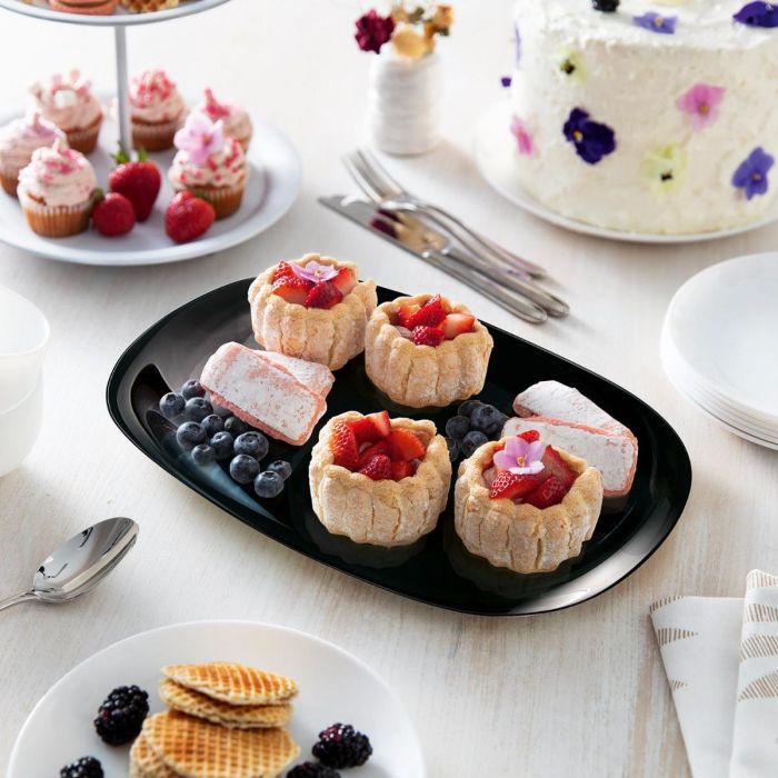 Luminarc Diwali Negro Fuente Rectangular de Vidrio 35x24 cm Negra 3