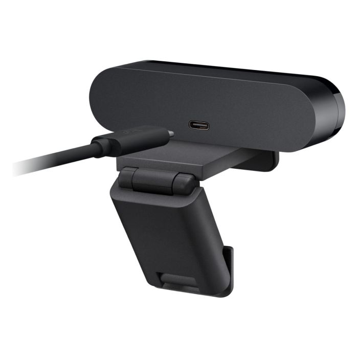 Logitech BRIO 4K Cámara Web, 4K Ultra HD, 13 MP, 90 fps, Zoom 5x, Campo de Visión 90°, Micrófono Dual Omnidireccional, USB-C a USB-A, Color Negro 4
