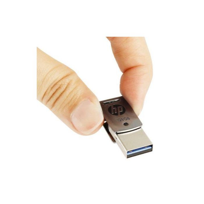 PENDRIVE HP X5000M 128GB - CONECTORES USB-A / USB TIPO-C - 150MB/S LECTURA - OTG - USB 3.1 - ACERO INOX. 2