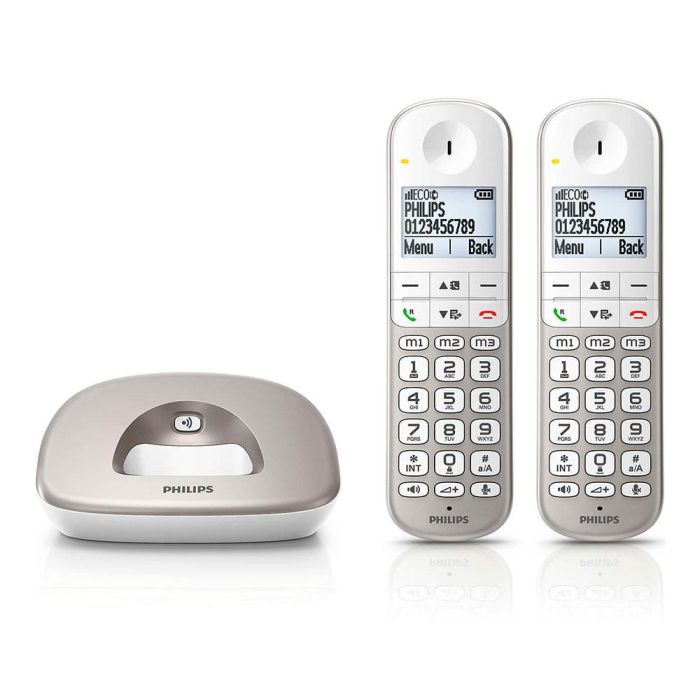 Teléfono duo inalámbrico xl4902s blanco y gris 1 Teléfono duo inalámbrico xl4902s blanco y gris 1