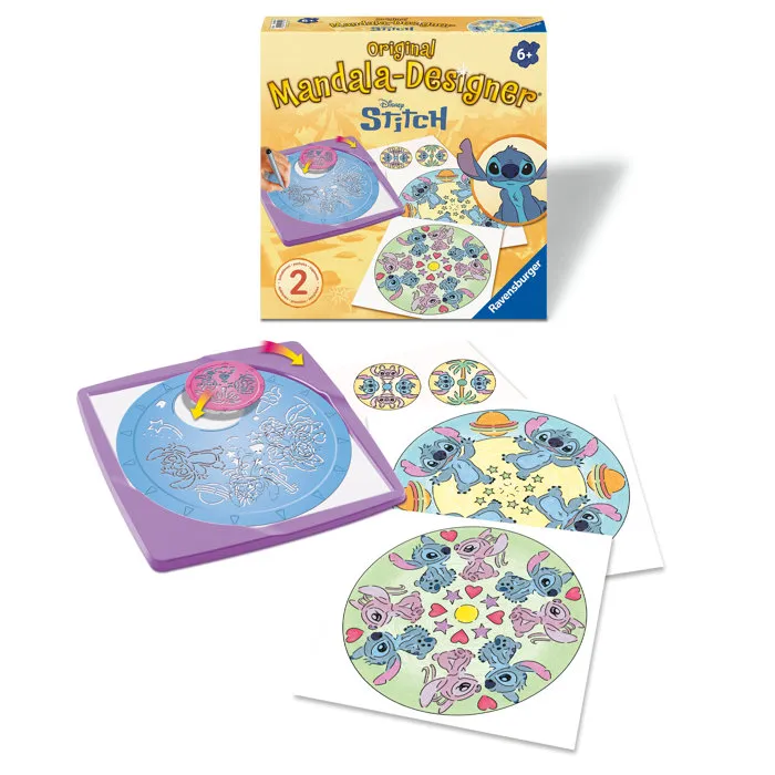 Ravensburger Mandala Designer Plantillas Disney - Pasatiempo Creativo de Punto y Dibujo - Juego para Niños a Partir de 6 Años - Ref: 12028015